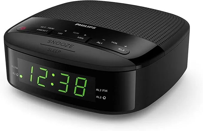 PHILIPS Clock Radio TAR3205/98, Black 4