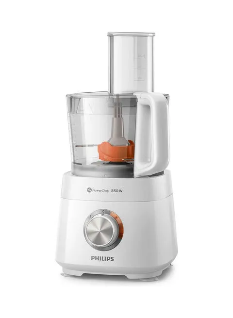 Philips Compact Food Processor, 2.1L, 850W, HR7520/01, White