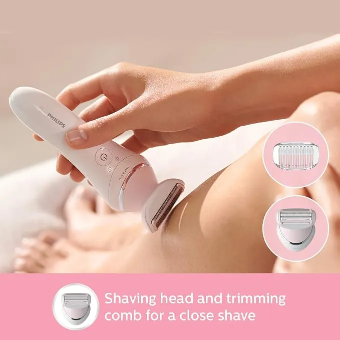 Philips Cordless Epilator– All-Rounder for Face and Body Hair Removal (White) 5