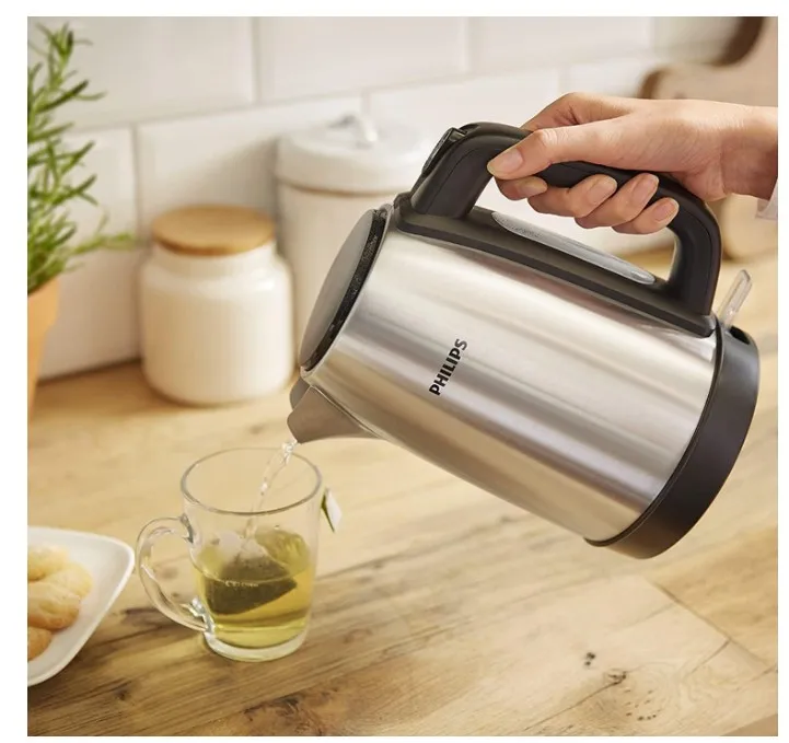 Philips Daily Collection Kettle Stainless Steel, Spring lid, Light indicator, 1.7 L - HD9350