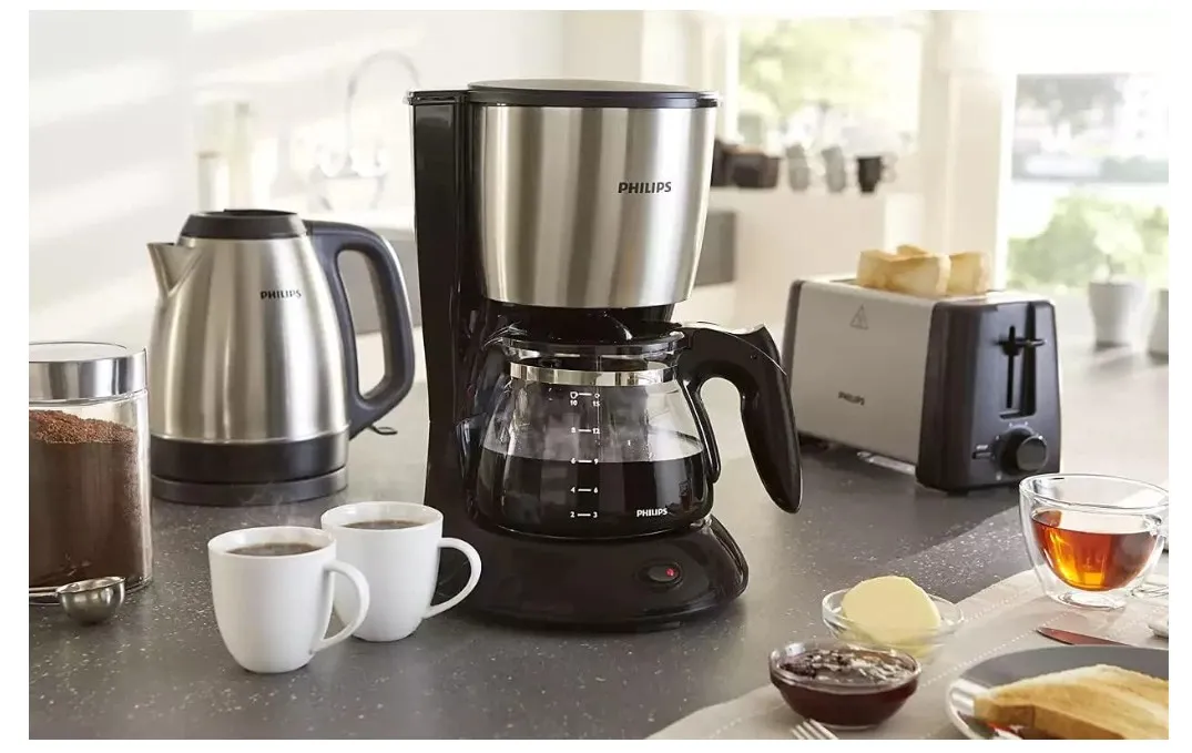 Philips Drip Coffee Maker - 1.2L, Up to 15 Cups, Glass Jug, Auto Off Function, Silver/Black - HD7462/20 4