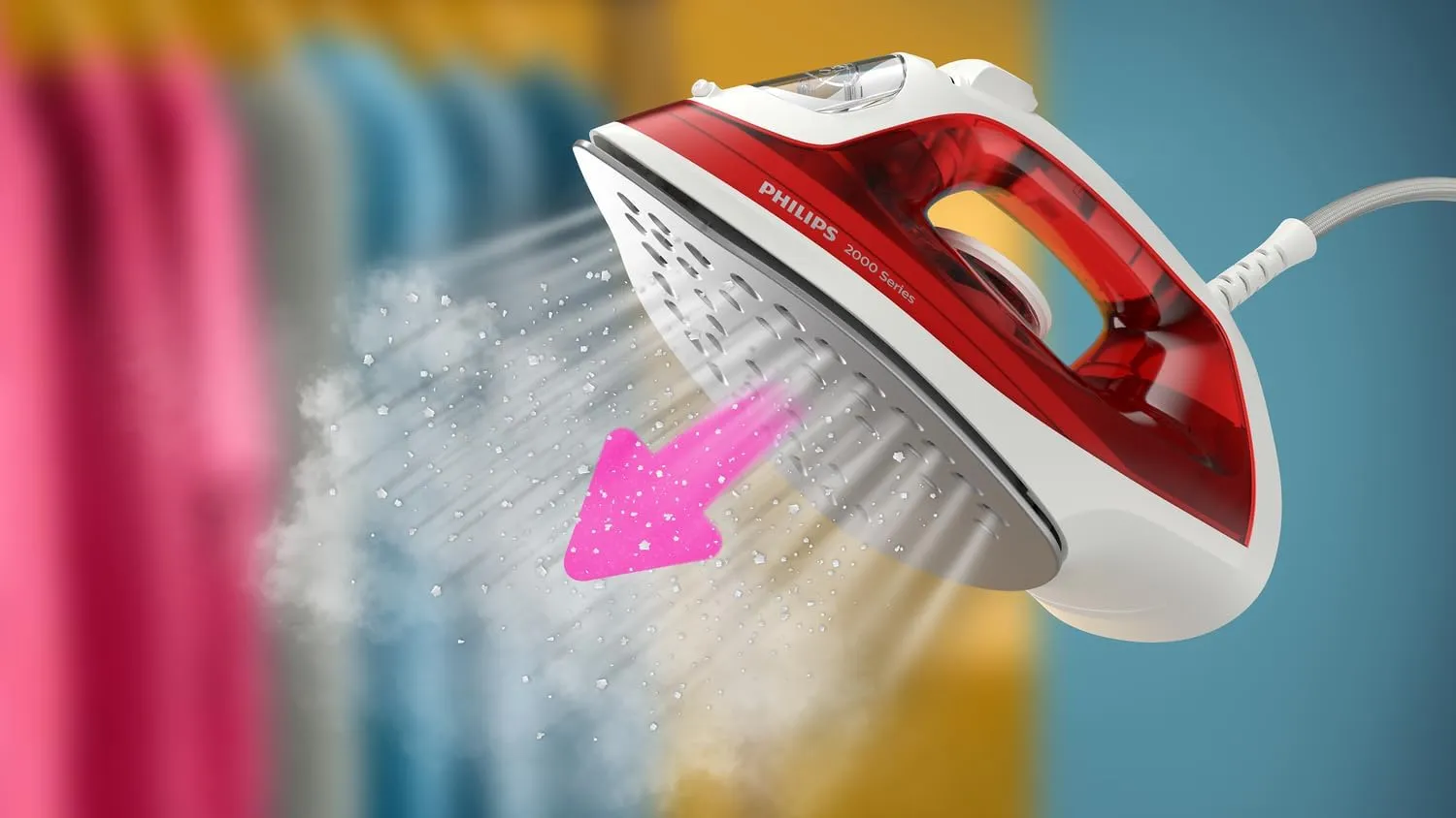 Philips - DST2010/40 Iron Series 2000 - Steam flow 25 g/min - 2000 W - Red 3