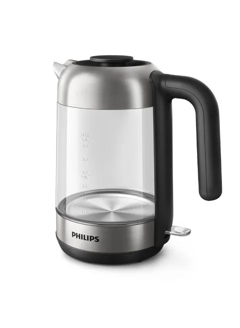 Philips Electric Glass Kettle, 1.7L, 2200W, HD9339/81, HD9339/80, Clear/Silver/Black 3