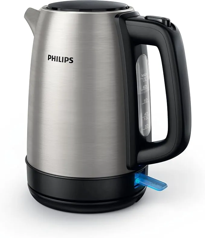 Philips Electric Kettle - 1.7L Capacity, Spring Lid, Indicator Light, Pirouette Base, Stainless Steel, - HD9350/92 5
