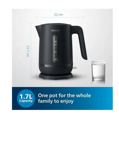 Philips Essentials Collection Kettle 1000 Series, 1.7L, 1800W, HD9314, Charcoal Grey 3