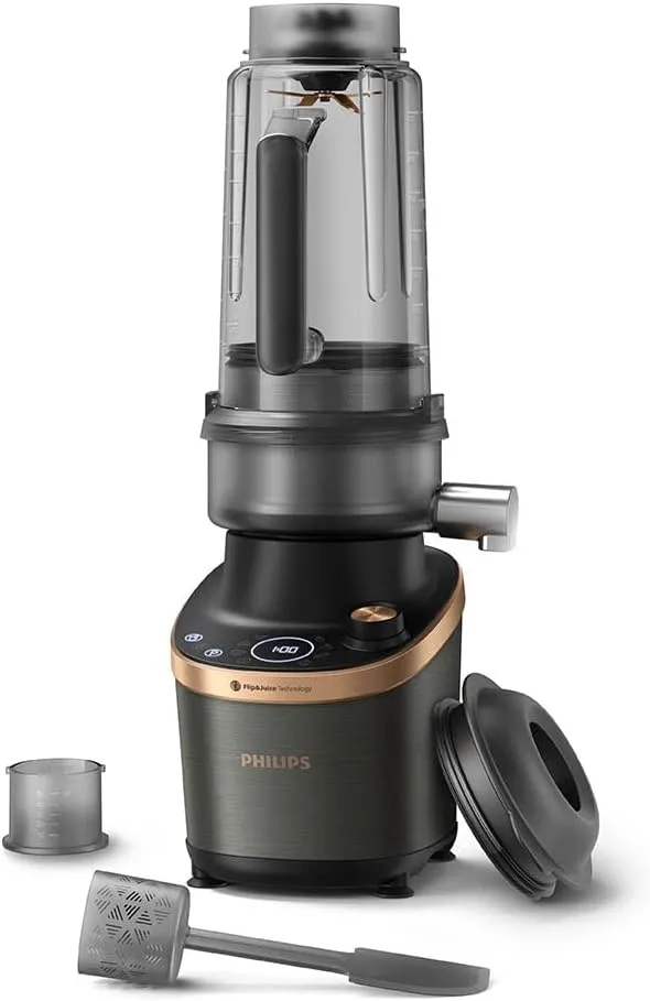 Philips Flip&Juice Blender - 1500W, 2L Capacity, Digital 12 Setting, Set Programs, Quick Cleaning - HR3770/00 2