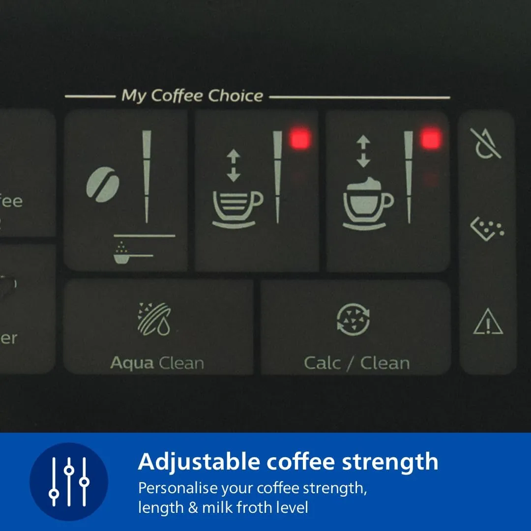 Philips Fully Automatic Coffee Machine Series 3300-6 Beverages, 1.8L Water Capacity, 1500W, LatteGo, SilentBrew, Coloured Touch Display, 12 Grinder Settings, Black Chrome - EP3347/90 4