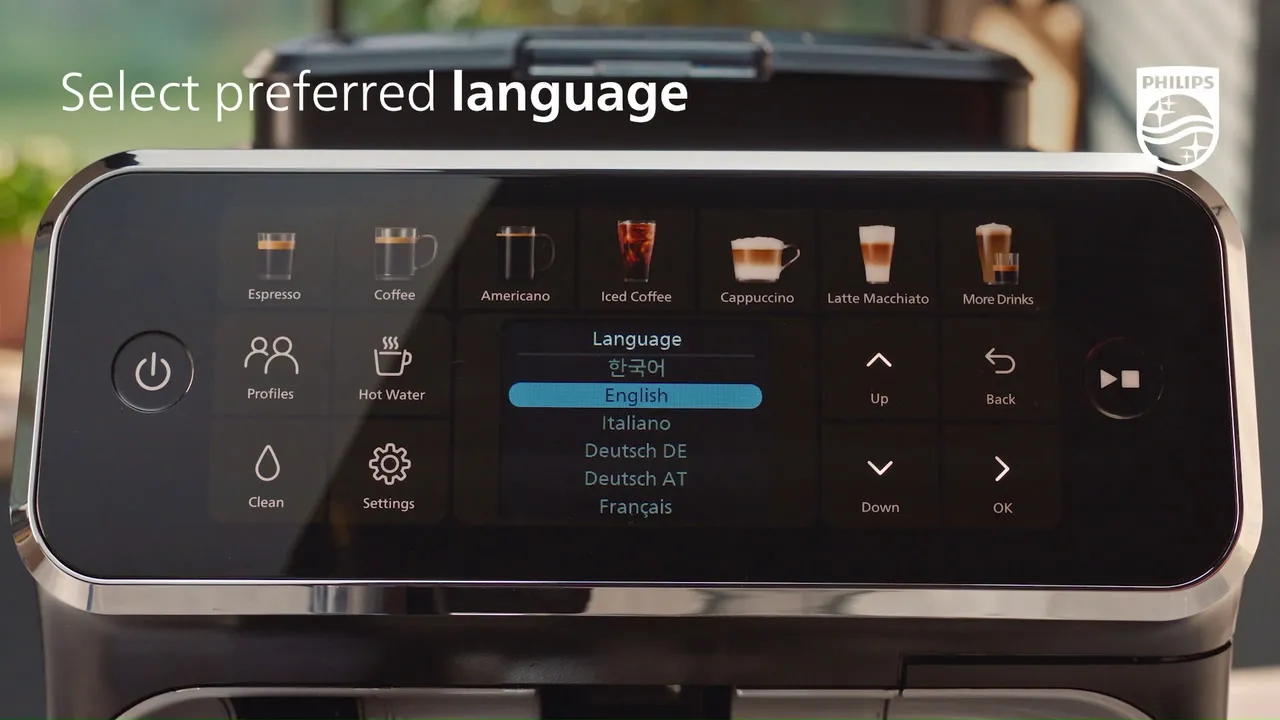 Philips Fully Automatic Coffee Machine Series 4400-12 Beverages, LatteGo, SilentBrew, Intuitive Display, 2 User Profiles, 12 Settings for Ceramic Grinder, Black Silver - EP4446/70 3