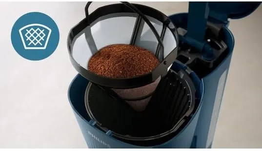 Philips HD7411 70 Series 3000 Cafetiere Filter Coffee Maker 1.2L Blue 4