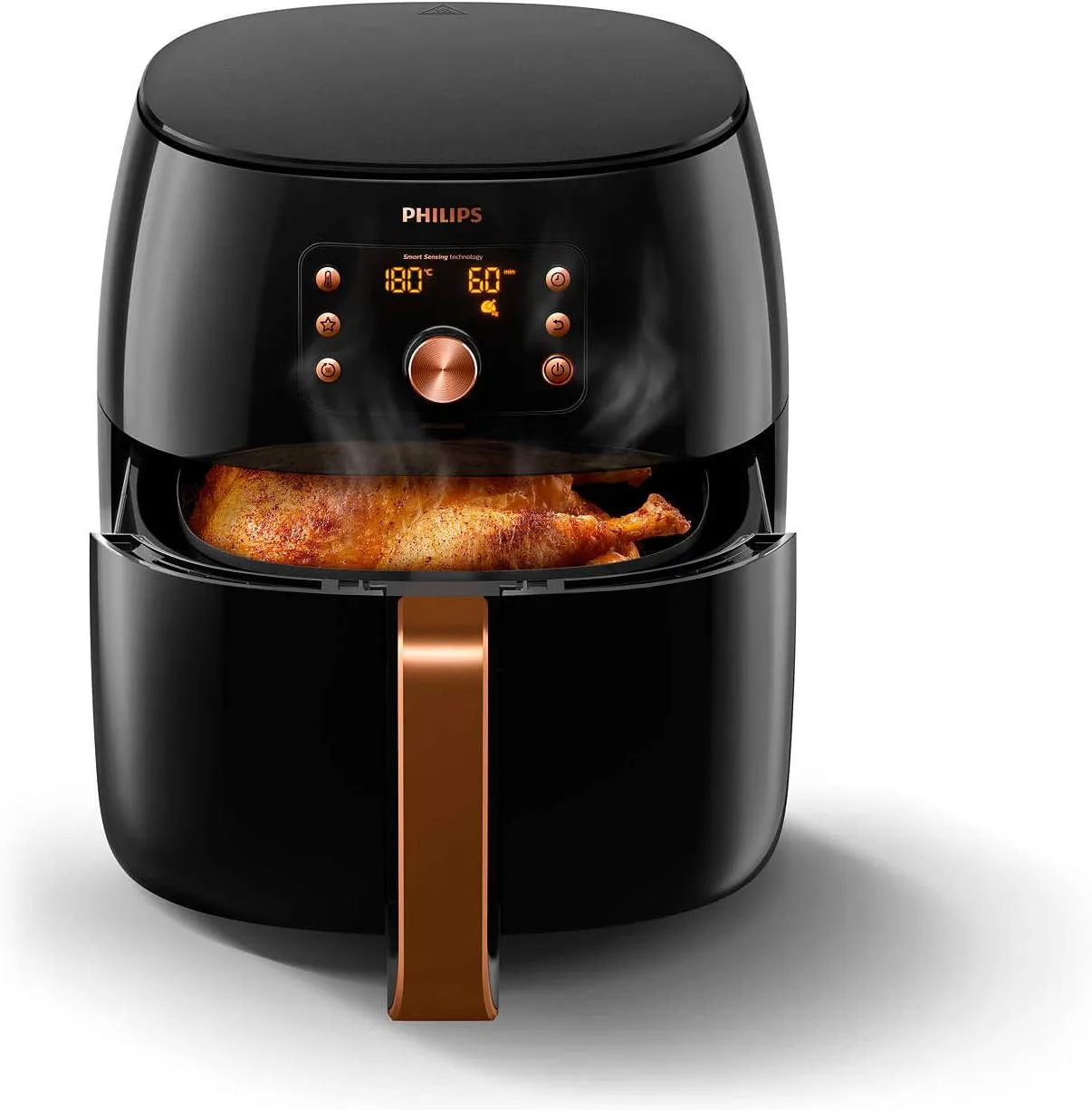 PHILIPS HD9860/91 Premium Collection Air Fryer, with Smart Sensing Technology for Healthy Cooking, Baking and Grilling, XXL, Plastic, 2225 W, 7.4L - International Version