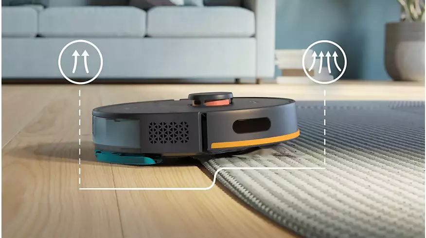 Philips HomeRun 2000 Series Vacuum & Mop Robot with Auto-Empty Station, 2700Pa, XU2100/10, Navy