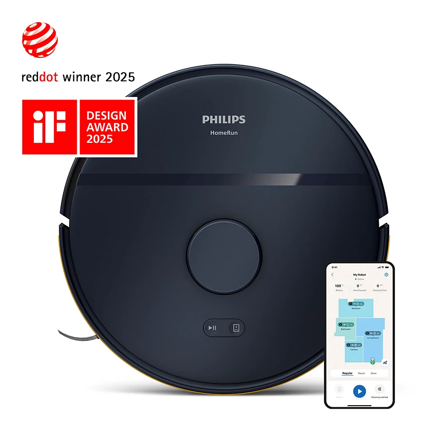 Philips HomeRun 2000 Series Vacuum & Mop Robot with Auto-Empty Station, 2700Pa, XU2100/10, Navy 3