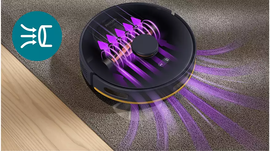 Philips HomeRun 2000 Series Vacuum & Mop Robot with Auto-Empty Station, 2700Pa, XU2100/10, Navy 4