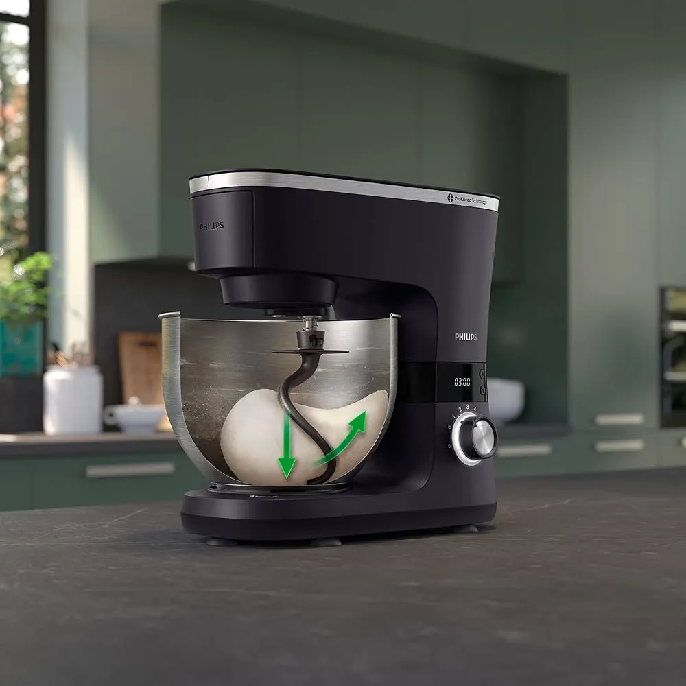 Philips Kitchen Machine, 5.5L, 1000W, HR7962/01, Black