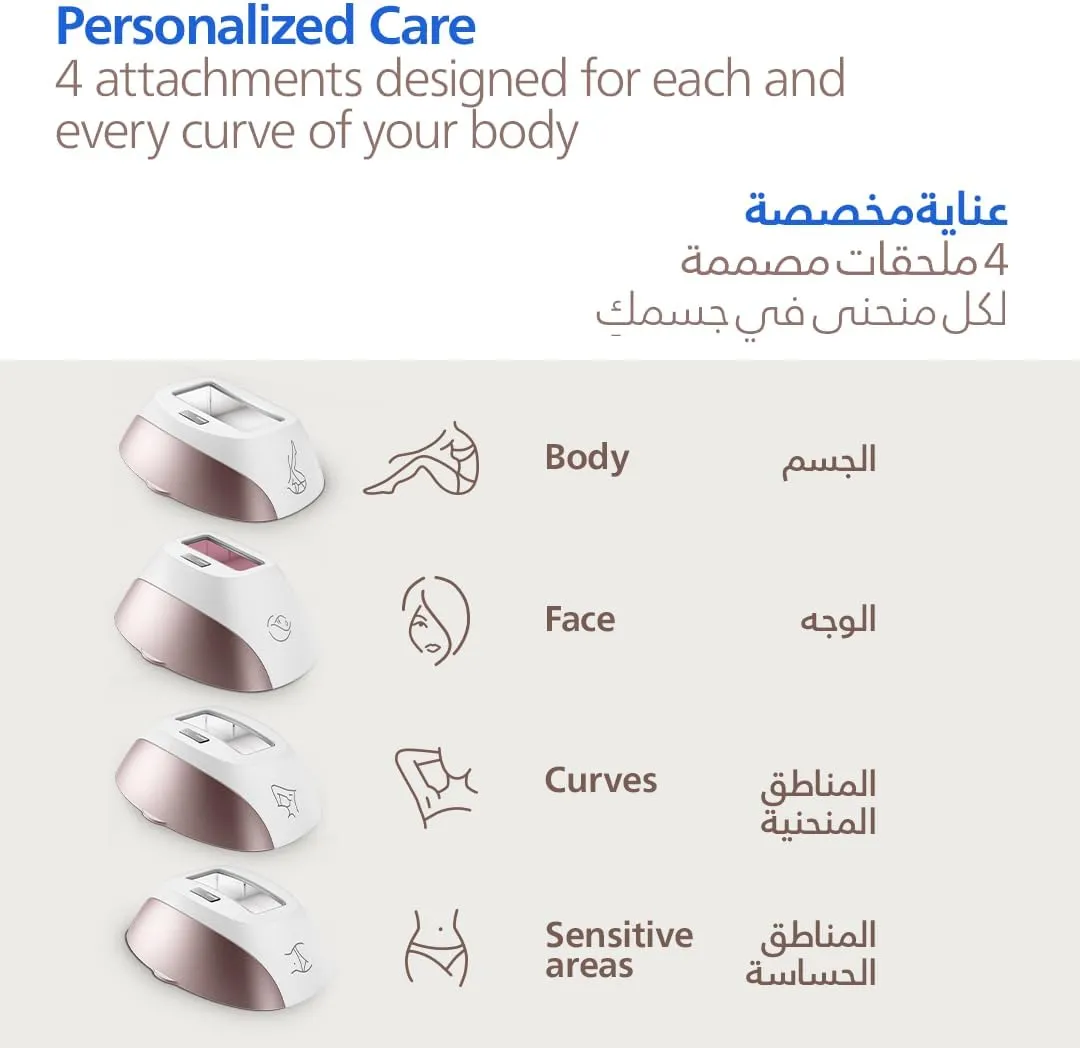 PHILIPS Lumea IPL Epilator with 4 attachments for Face, Body, Underarm and Bikini, Cordless, Model: BRI958/60, Rose Gold | 60-DAYS MONEY BACK GUARANTEE 3