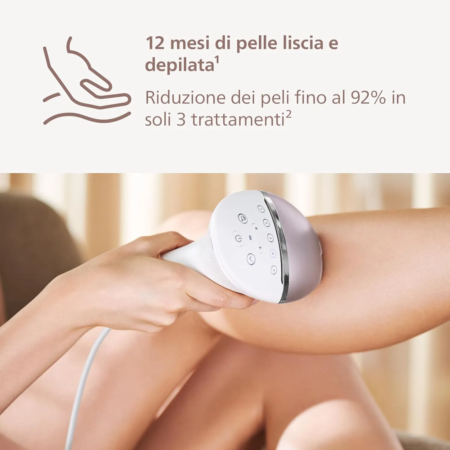Philips Lumea IPL Hair Removal Device 9000 Series - Hair Removal Device with SenseIQ Technology, 3 Attachments for Body, Face and Precision, Cordless Use (Model BRI955/00) 2