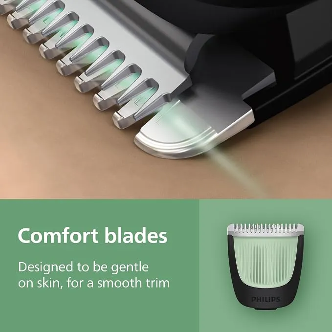 Philips Multigroom 3000 Series All-in-One 7-Piece Trimmer: Razor and Hair Trimmer for Face and Head, Self-Sharpening Skin-Friendly Blades, Ten Length Settings, Model MG3930/15 5