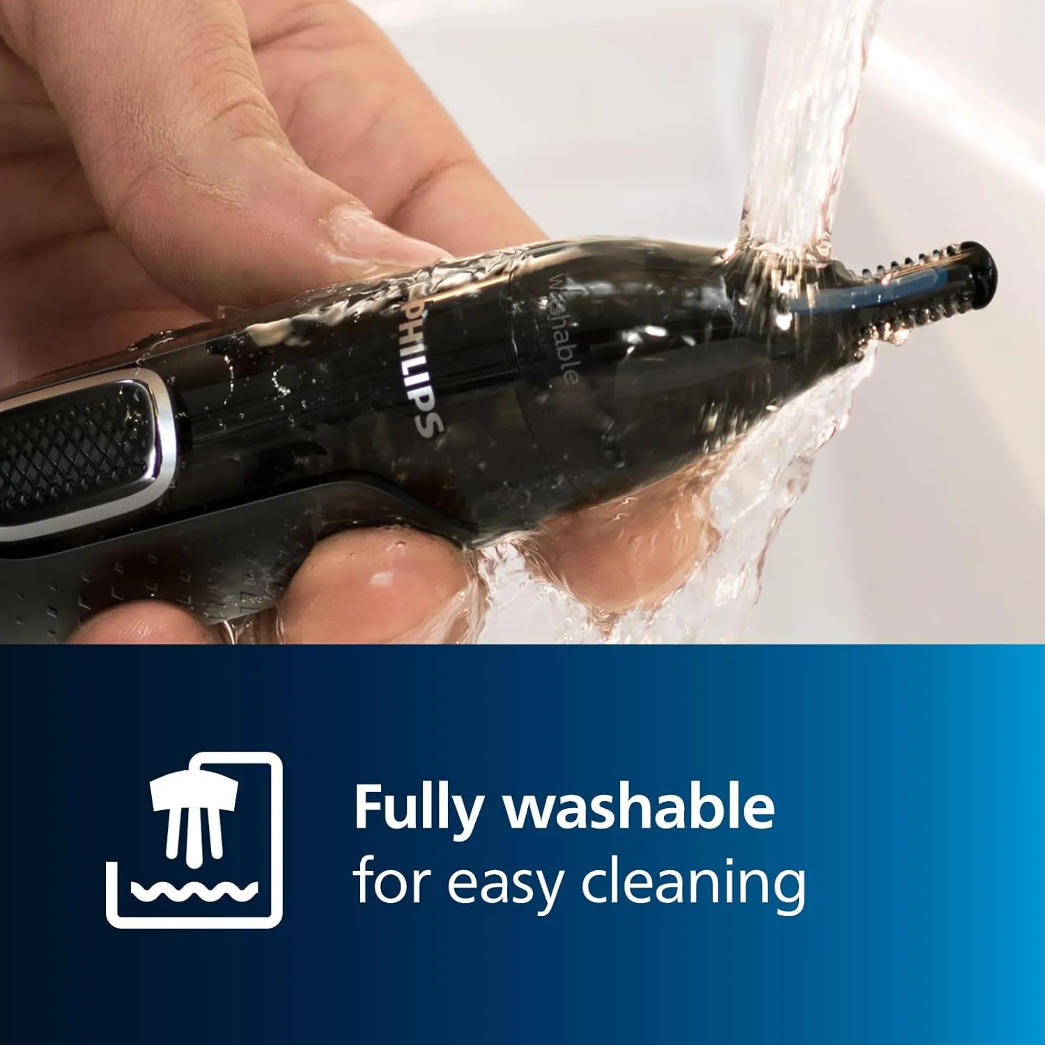 Philips NT5650 Nose Trimmer: Waterproof, 3 combs, detail head & AA battery. 4