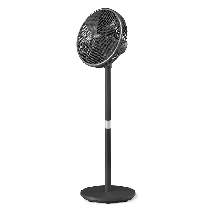 Philips Pedestal Fan 3000 Series - Fan Airflow 2562 m³/h, Ultra Quite, Tiltable & Oscillating, 40cm Head Diameter, Adjustable Height, Connected to Smart Phone, Black - CX3550/01