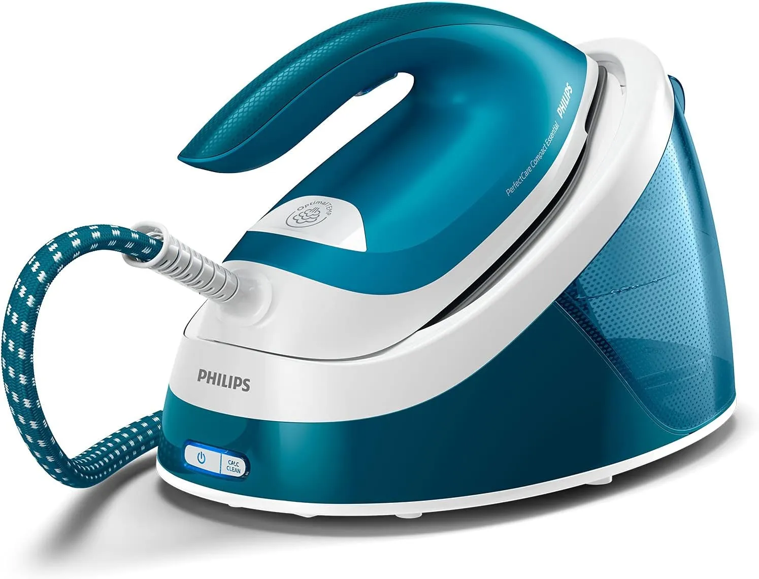 Philips PerfectCare Compact Essential Steam Generator Iron - 2400W, 120g/min Continuous Steam, 1.3L, OptimalTEMP Technology, Blue/White - GC6815/26 4