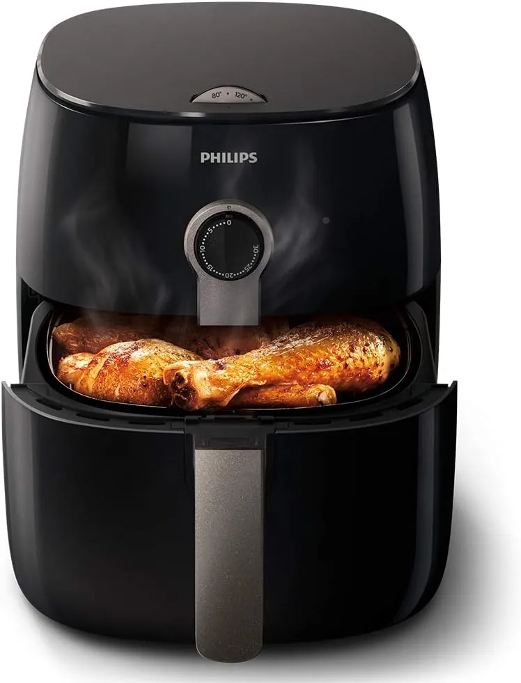 PHILIPS Premium Air Fryer with Rapid Air Technology for Healthy Cooking, 90 Percent Less Oil, 1500 W, Black/Brown - HD9721/11 2