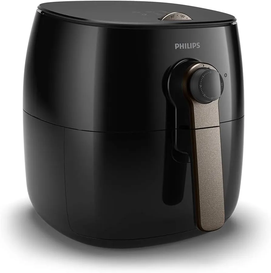 PHILIPS Premium Air Fryer with Rapid Air Technology for Healthy Cooking, 90 Percent Less Oil, 1500 W, Black/Brown - HD9721/11 3