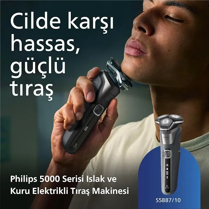 PHILIPS RAZOR SERIES 5000 WET&DRY BLADES STEELPRECISION DYNAMIC SENSOR - S5887.10 3