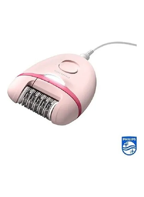 Philips Satinelle Essential Corded Epilator with 5 Attachments, BRE285/00, Pink
