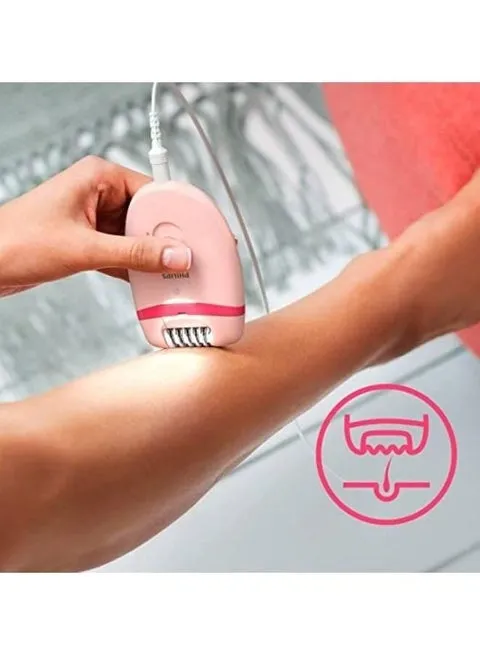 Philips Satinelle Essential Corded Epilator with 5 Attachments, BRE285/00, Pink 3