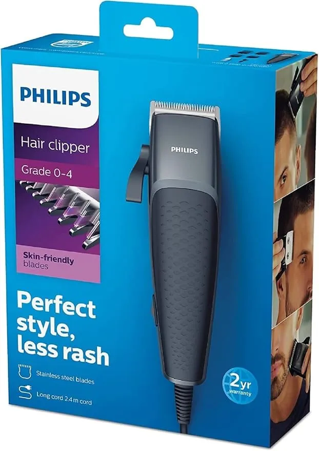 Philips Series 3000 Head and Face Hair Clipper with Stainless Steel Blades – HC3100/13 Black