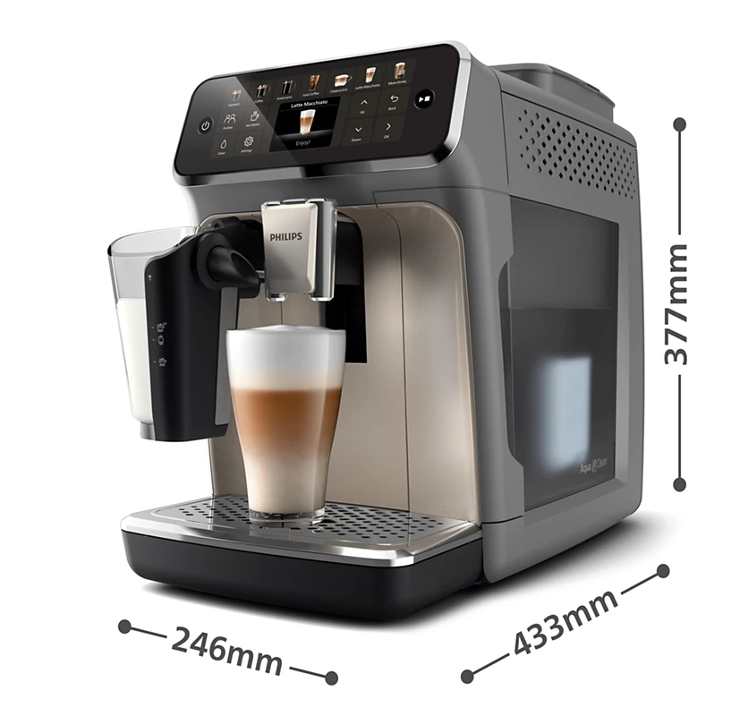 Philips Series 4400 Fully automatic espresso machine 1.8 L 1500 W EP4446/23 Black Silver Painted 4