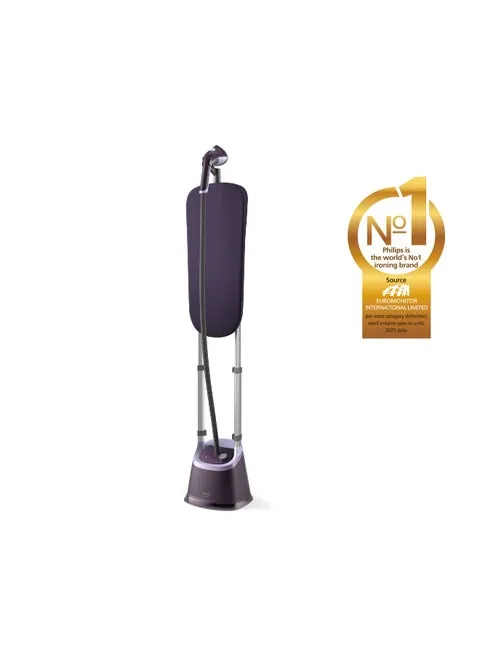 Philips Stand Steamer with XL StyleBoard 3000 Series, 2L, 2000W, STE3180/30, Purple/Silver