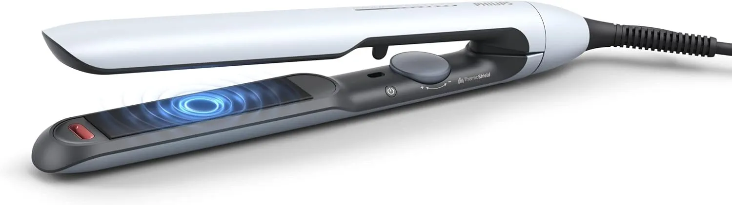 Philips Straightener 5000 Series BHS520/03 | ThermoShield Technology | ArganOil-Infused Plates | 2x Ionic Care | 12 Heat Settings 120°C - 230°C | Flating Plates | Cool Tips | Heat Resistant Mat