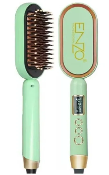 PrecisionWare ENZO EN-4102 NEW Model Professional Hair Straightening Comb – Rapid Heating, Adjustable Temperature, Ceramic Coating for Effortless Styling