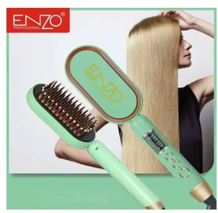 PrecisionWare ENZO EN-4102 NEW Model Professional Hair Straightening Comb – Rapid Heating, Adjustable Temperature, Ceramic Coating for Effortless Styling 3