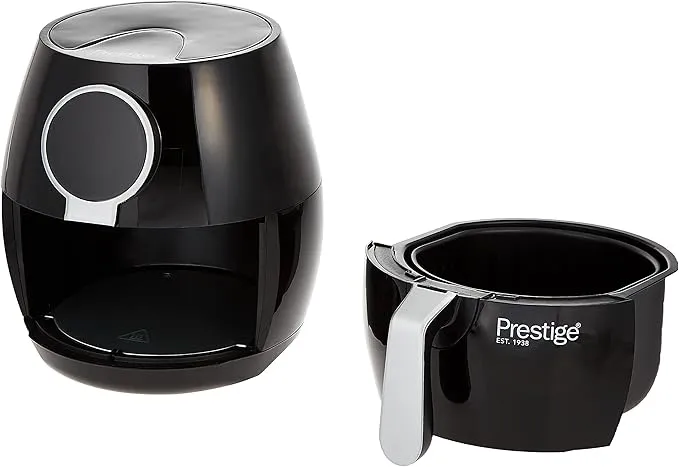 Prestige Digital Air Fryer 3.2 Ltr | Best Oil-free fryer for Small Family | Air Fryer for Grilling, Broiling, Roasting, Baking & Toasting (Black) 1400 Watts PR7511 3