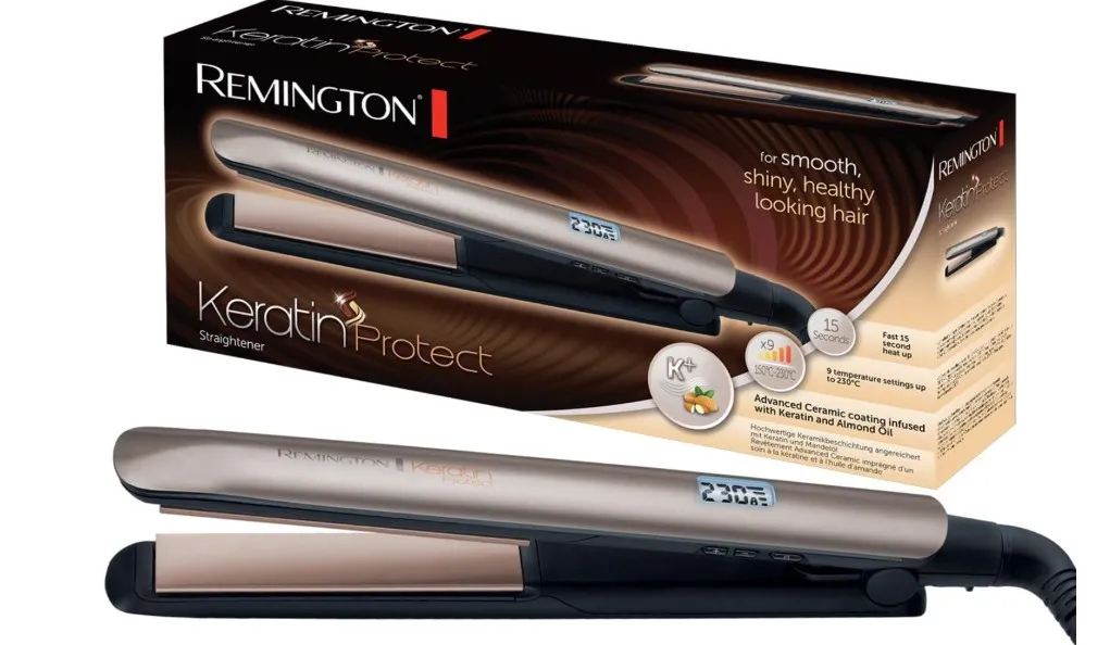 Remington Hair straightener from Remington Keratin Protect - Channel Gold brown