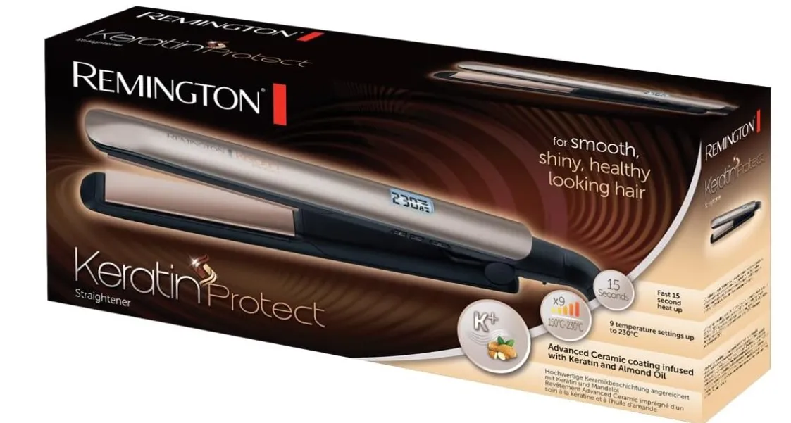 Remington Hair straightener from Remington Keratin Protect - Channel Gold brown
