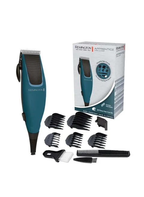 Remington HC5020 Hair Trimmer with Cable, Self-Sharpening Stainless Steel Blades, 0.5–18 mm Hair Trimmer Set Blue