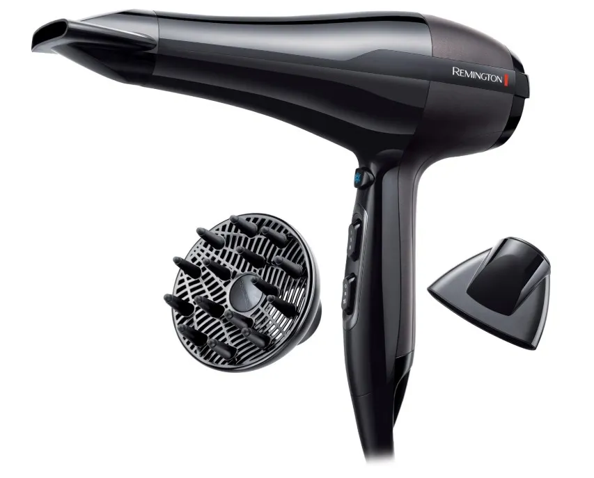 Remington Pro-Air AC5999 Ion Hair Dryer 2300 Watt Powerful AC Motor Two Styling Nozzles Diffuser Black