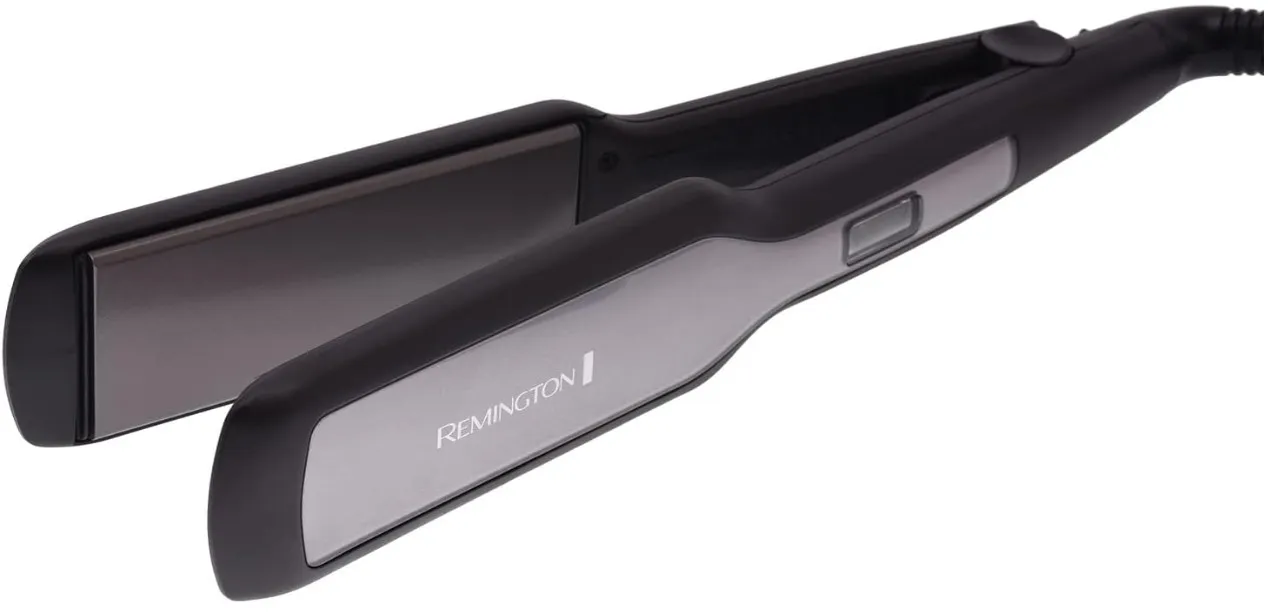 Remington Pro Ceramic Extra Wide Plate Hair Straighteners for Longer Thicker Hair, Digital Temperature Control S5525, BLACK 3