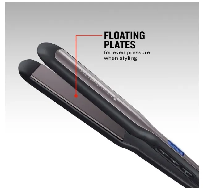 Remington Pro Ceramic Extra Wide Plate Hair Straighteners for Longer Thicker Hair, Digital Temperature Control S5525, BLACK 4