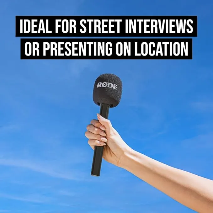 RODE INTERVIEW GO HANDHELD ADAPTOR FOR WIRELESS RANGE BLACK