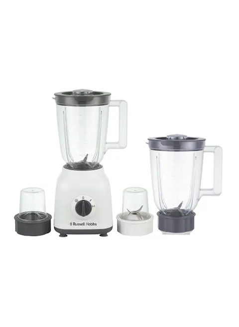 Russell Hobbs Countertop Electric Blender with 2 Mills and 2 Jugs, 1.5L, 400W, BWM103, White 4