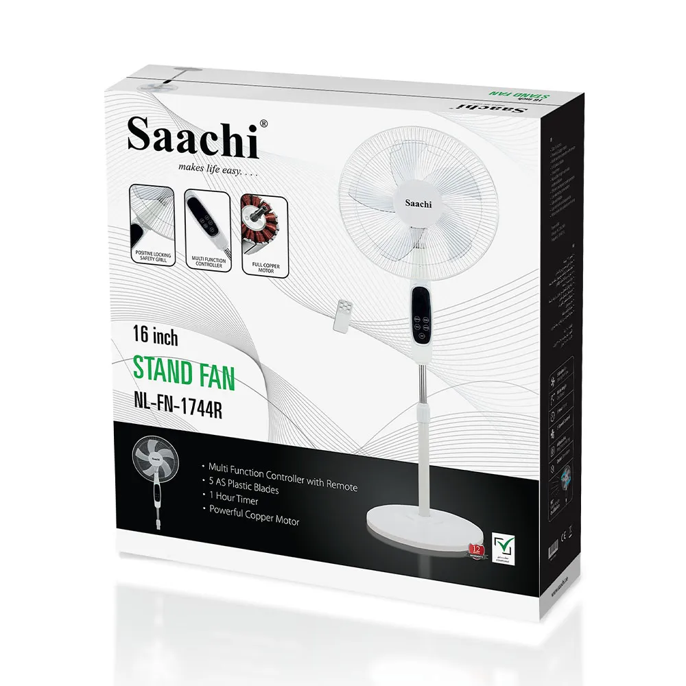 Saachi 16-Inches Stand Fan with Remote NL-FN-1744R