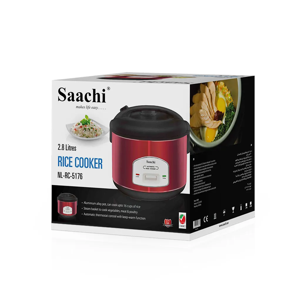 Saachi 2.8-Litres Rice Cooker NL-RC-5176-RD 2