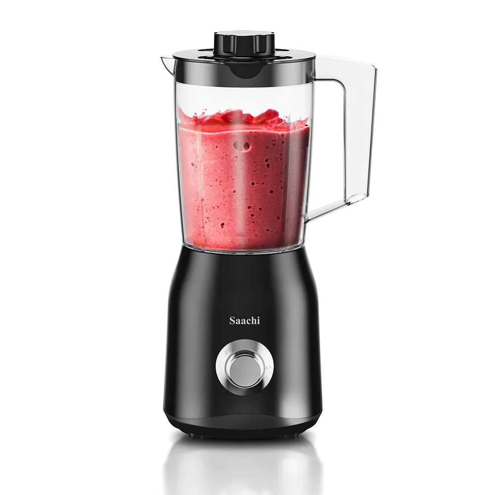 Saachi NL-BL-4415-BK 2-in-1 Blender & Grinder, 600W Low-Noise Motor, 1.5L PC Jar, 200ml Grinder, 2 Speeds with Pulse, Stainless-Steel Blades, Safety Lock & Overheat Protection – Black