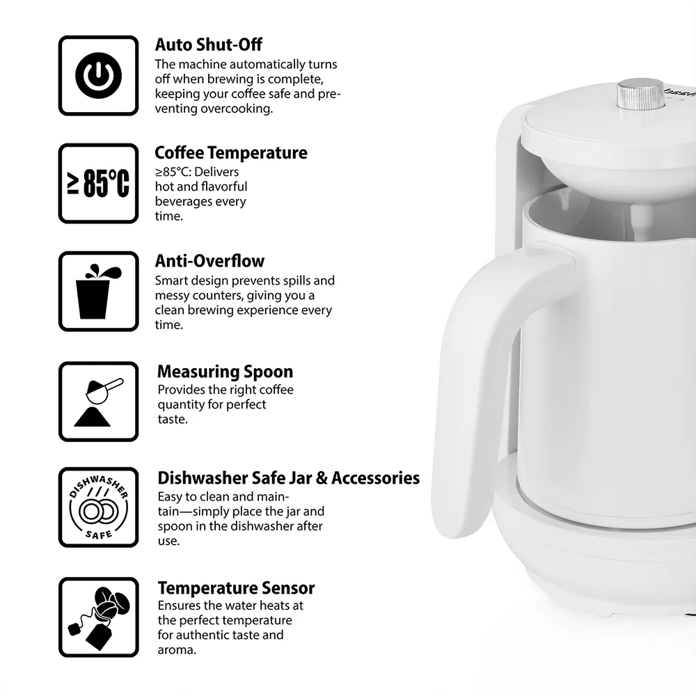 Saachi Turkish Coffee Maker NL-COF-7049-WH 3