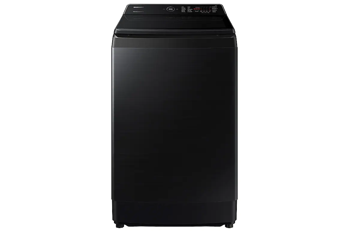 Samsung 10KG Top Load Washing Machine – WA10CG5745BVGU Fully Automatic Washer with Ecobubble™, Digital Inverter Technology, BubbleStorm™, Super Speed, Hygiene Steam, 700 RPM & Black Caviar Finish