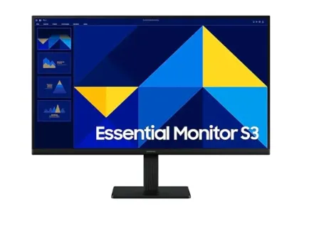 Samsung 27" Essential Monitor S3 S30GD Full HD Monitor, 100Hz Refresh Rate, Response Time 5 (GTG), IPS Panel, Game Mode, Eye Saver Mode - LS27D300GAMXUE